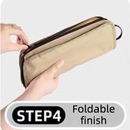 Portable Folding Camp Stool Lightweight Foldable Camping Stool Collapsible Backpacking Travel Fishing Stool Chair, Compact Folding Seat Collapsible Purse Chair(Khaki) - color: Khaki