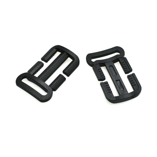 10 Pack Tri Glide Slide 1 inch + 3/4" Slider Buckle Quik Attach Sternum Strap Adjuster with Guides Loop for Backpack Tactical Bag Vest Belt Dog Collar Harness Outdoor