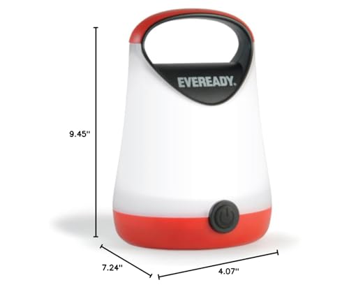 Eveready LED Camping Lantern X-250, Bright Tent Lights, Rugged Water Resistant LED Lanterns, 100 Hour Run-time, Red and Black (Pack of 2) - color: Red and Black, size: 2 Pack