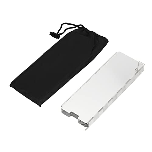 Camping Stove Windscreen 16 Plates Folding Outdoor Stove Windshield Camp Stove Wind Screen Aluminium Alloy Windshield for Butane Burner Grill Wind Blocker Shield - size: 16 Plates Windscreen