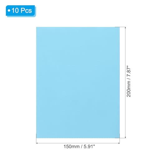 PATIKIL Down Jacket Repair Patch 6" x 8", 10 Pack Self Adhesive Nylon Fabric Patch for Tent Clothes Outdoor Camping Gear, Light Blue - color: Light Blue