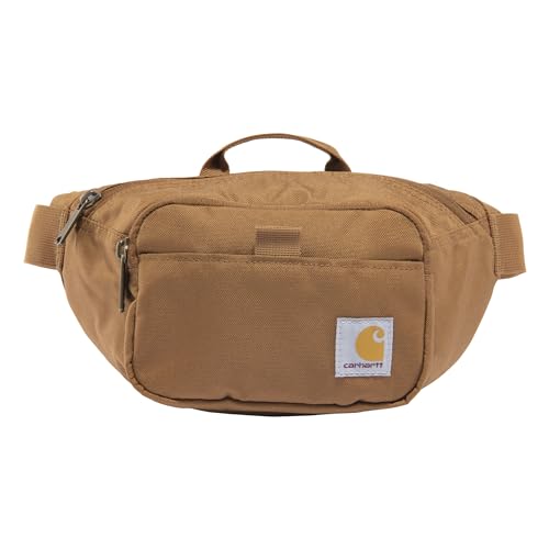Carhartt Classic Adjustable Sling Bag, Durable, 600-Denier Water Resistant Hip Pack - color: Essential Waist Pack (Carhartt Brown)