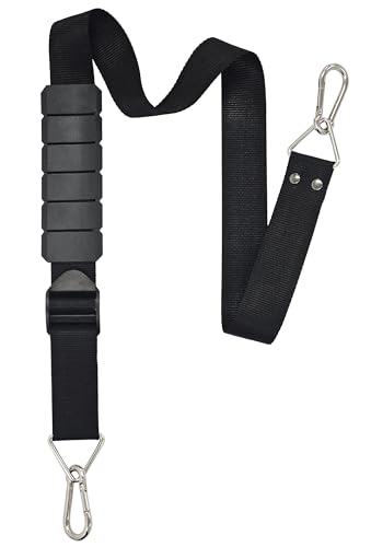 Heavy Duty Shoulder Strap, Supports Weight up to 100 lbs, Adjustable 48" to 74", Multi-Purpose Shoulder Belt with Metal Carabiners for Moving Straps & Replacement for Bags and Luggages