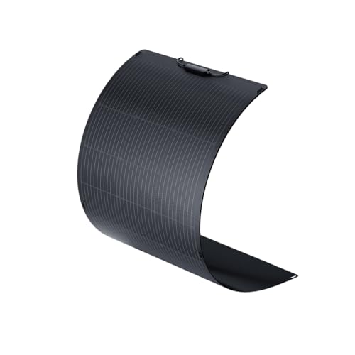 ALLPOWERS SF100 100W Flexible Solar Panel, IP68 Waterproofing ETFE | Photovoltaic Solar Module 24V/12V Off-Grid Semi-Flexible Mono Solar Panel For Roof RV Motorhome Boat Cabin Van Uneven Surface - color: 100W-Flexible Solar Panel-SF100