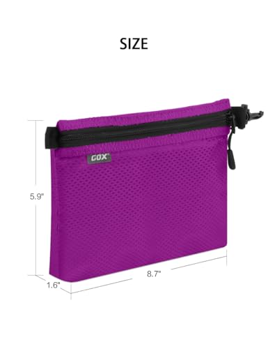 GOX Small Toiletry Bag for Men Bulk Cosmetic Bag Dopp Kit Carry On Zipper Pouch Organization Nylon Small Packing Sack Waterproof (Purple) - color: Purple