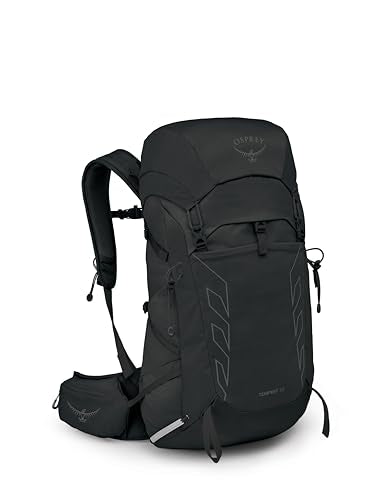 Osprey Tempest 33L Women's Lightweight Hiking Backpack, Black OS - color: Black/Coal Grey, size: 33L - Extended Fit