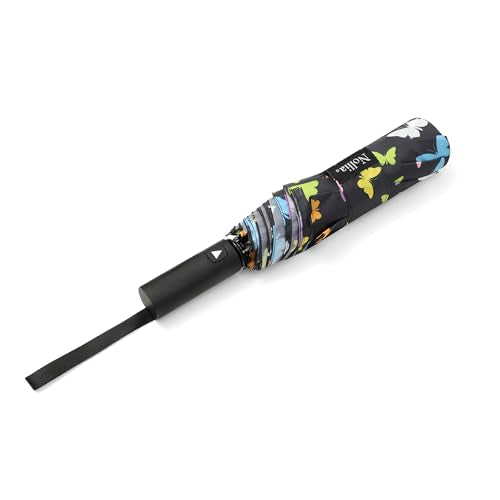 Nollia Compact Travel Umbrella with Auto Open – Windproof Folding Umbrella, Lightweight & Portable for Rain - color: Z.D. Butterfly