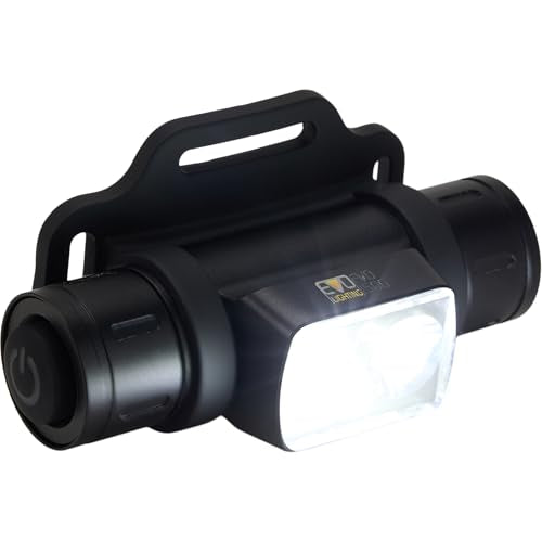 Drake Waterfowl EVO1500 Lumen Headlamp – Rugged Waterproof Aluminum Headlamp with Rechargeable Power Supply, Multi-Mode Light, and Lockout Setting - color: Original Bottomland