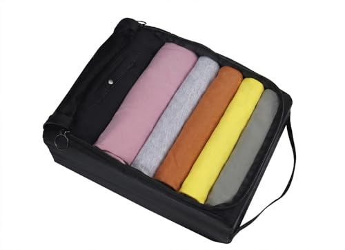 Gloppie 4-Pack Packing Cubes for Luggage - Organizer Suitcase Bags Set - Carry On Travel Accessories - color: 4 PACK Black Honeycomb
