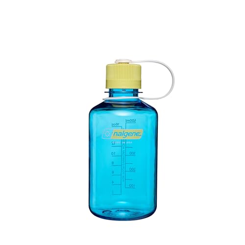 Nalgene 16 oz Narrow Mouth Water Bottle, Thrill & Motion, Blue Atoll w/Endive - color: Blue Atoll w/Endive, size: 16 Ounces