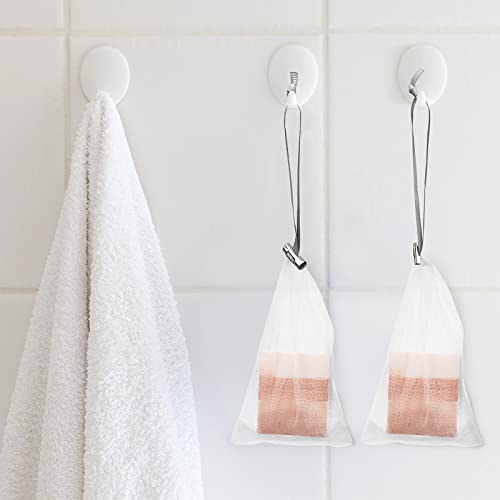 Cobahom 6 Pack 6 x 3.5 Inch Mesh Soap Bag Mesh Foaming Net Soap Sack Bags | Soap Handmade Soap Bubble Mesh Net Bags with Drawstring, Mesh Soap Saver Pouch Bag for Bath & Shower (Gray) - size: 6 Pcs Grey Soap Bag