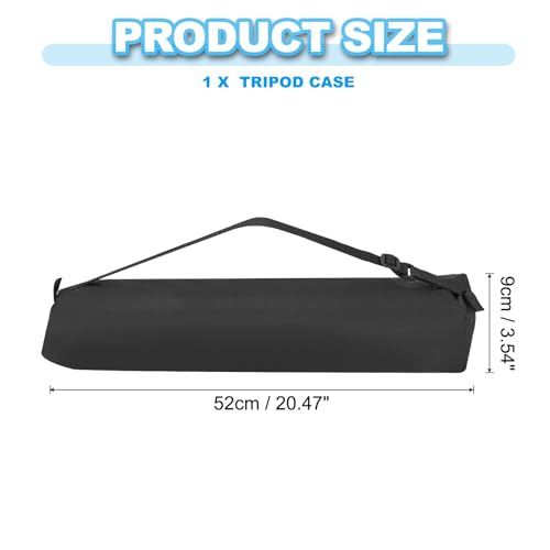 PATIKIL 20.47"x3.54" Tripod Carrying Case, 1Pack Oxford Cloth Padded Tripod Bag with Handles for Light Stands Tripod Photography Accessories, Black - size: 20.47"x3.54"