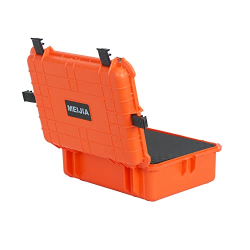MEIJIA All Weather IP67 Waterproof Hard Camera Case,Hard Protective Case,Hard Case with Customizable Foam,Fit Use of Drones,Camera,Equipments,Pistols(Orange,19.78x15.77x7.41inches) - color: Orange, size: 19.78x15.77x7.41inches