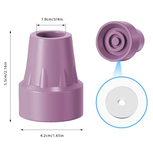 4 Pack Replacement Rubber Cane Tips 3/4 Inch Heavy Duty Rubber Crutch Tips Non Slip Walker Tips for Walkers Commodes Shower Chairs Canes Leg (Pink) - color: Pink