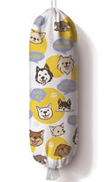 Dogs Plastic Bag Holder,Grocery Bags Storage Organizer Keeper for Kitchen 23" x 9" - color: Dog Yellow