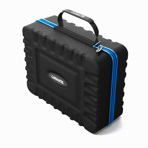 Casemaster Maxx 4 Dart Case, Holds 12 Steel Tip or Soft Tip Darts Fully Assembled, Hard Shell EVA Darts Case, 20 Accessory Pockets, Blue - color: Blue, size: 4 Dart