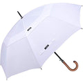 G4Free 52/62inch Golf Umbrella Windproof Large Stick Umbrella Wooden Handle - color: White, size: 52 inch