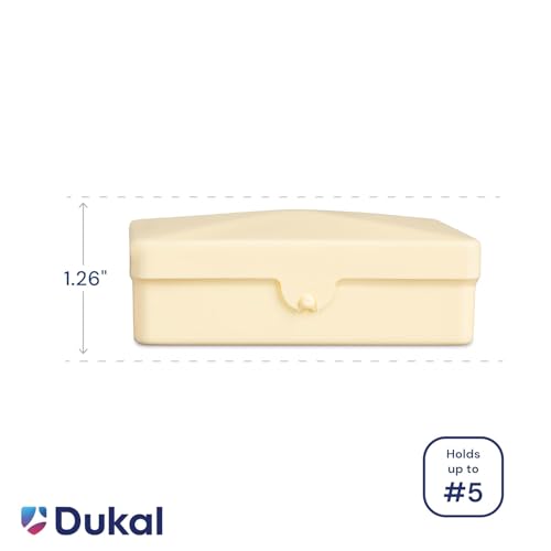 Dukal Ivory Plastic Soap Box, Durable & Compact, Pack of 10 – Perfect for Travel, Bathroom, or Gym Use, Leak-Proof Design, Keeps Soap Dry and Clean