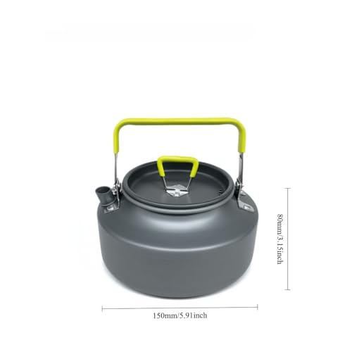 Camping Cookware Set Steaming, Portable Backpacking Gear with Hard Anodized Aluminum Pot, Pan, Kettle, Bowls & Utensils, Lightweight Outdoor Cooking Kit, Ideal for Hiking, Picnic & Camping