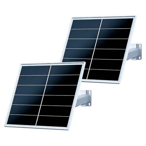 Zivif 20W Trail Camera Solar Panel for 12V Battery Cameras, 2 Pack | Solar Charger with DC 5.5×2.1mm Cable, IP66 Waterproof, 360°Adjustable Mount, 7.2ft Cable - color: 20W 12V 2Pack