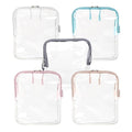 BORSALI TSA Approved Toiletry Bag, 5 Pack Colors - color: Rose Blue White Gray Taupe