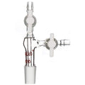 stonylab Glass Vacuum Transfer Adapter, Borosilicate Glass Vacuum Adapter with PTFE Stopcocks and 14/20 Inner Joint - size: 14/20 Joint