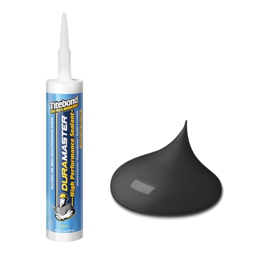Titebond DuraMaster Sealant, Black – Multi-Surface Construction Sealant, Strong Adhesion for Interior/Exterior Use, UV-Resistant – 32011, 10.1 Oz. Cartridge - style: 32011, Black