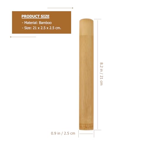 Healifty Bamboo Toothbrush Travel Kit with Degradable Tubes - 3 Pack Disposable Eco-Friendly Toothbrushes with Protective Case for Home Hotel and Travel