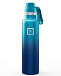 IRON °FLASK 24 oz Narrow Mouth Water Bottle with Spout - color: Dark Night, style: Spout - 24 oz (1 Lid)