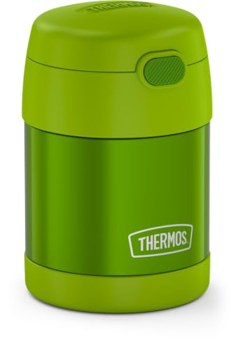 THERMOS FUNTAINER Kids Food Jar with Spoon, 10oz, Lime - color: Lime, size: 10 Ounce