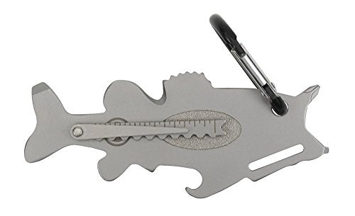 UST Tool-a-Long Multi-Tool Carabiners with Durable, Compact Stainless Steel Construction for Hiking, Kayaking, Camping, Travel and Outdoor Survival - style: Bass