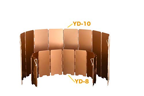 camping moon CAMPINGMOON 10 Plates Foldable Windscreen Folding Camp Stove Windshield with Storage Box - color: 8.66 inch Height YD-10