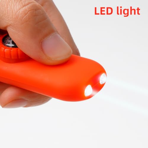 Emergency Survival Safety Whistle，Whistle for Kids with Lanyard,Compass,Thermometer,Ideal for Kayaking, Boating, Hiking, Camping, Climbing - color: Orange