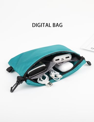 GOX Small Toiletry Bag for Men Bulk Cosmetic Bag Dopp Kit Carry On Zipper Pouch Organization Nylon Small Packing Sack Waterproof (Turquoise) - color: Turquoise