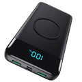 Wireless Portable Charger 30800mAh,15W Wireless Charging 25W PD QC4.0 Fast Charging USB-C Power Bank, 4 Output Travel Essential External Battery Pack Compatible with iPhone 17/16/15/14,Galaxy,Android - color: A-Matte Black