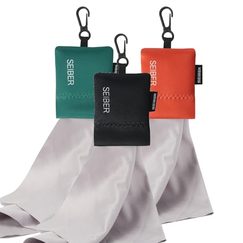 SEIBER Microfiber Eyeglass Cleaning Cloths with Pouch,3P, BK OR GRN | For Glasses, Camera Lenses, Laptop Screens, Self-Closing Bottom,Ultra-Soft, Scratch-Free - color: BLACK,ORANGE,DARK GREEN