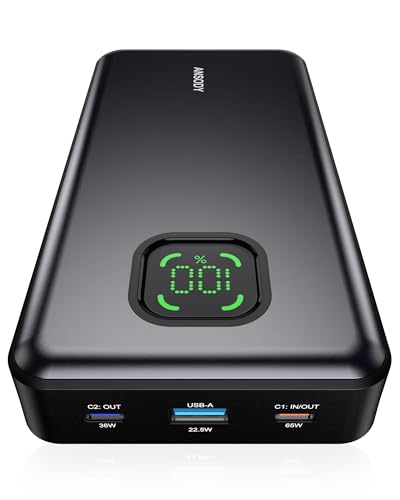 65W Laptop Power Bank, 25000mAh 101W Total Fast Charging Portable Charger