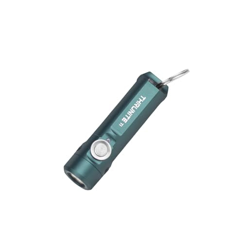 ThruNite Ti Mini Keychain Flashlight USB-C Rechargeable 650 Lumens (Blue) | IPX-6 Waterproof EDC Pocket Light, Magnetic Tail, 5 Modes, 6061-T6 Aluminum, 26.5g for Camping Hiking Everyday Carry Gift - color: Genie Blue