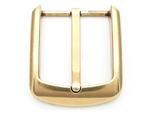 CRAFTMEMORE 1.5 Inches Belt Buckle Single Prong Buckle for Replacement DIY Leather Craft HRBK D82575 - color: Brass Finish