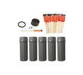 eGreen 20-100 Windproof Stormproof Matches Waterproof Cases & Rope Options | Each is 2.6" long and burns 5–10 sec. Rope options offer up to 60 or 240 min total for camping, survival & emergencies. - style: 5 X Container Matches