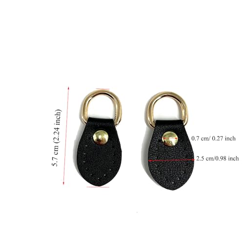 4 Pack Purse Strap Mount Hook PU Leather Sewing Buckle DIY Hanging D-Ring Clips Replacement for Purse Making Supplies Handbag Shoulder Belt Hardware Bag Crossbody Handmade Backpack Craft