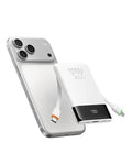 VEGER 10000mAh 22.5W Fast Charging Portable Charger with Built-in Cables | 0.4lb Slim USB C Power Bank, Small Battery Pack for iPhone 17/16/15/14/13 iPad Samsung, Flight Safe, Travel Essential, White - color: White