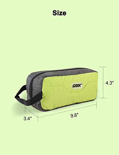 Small Travel Toiletry Bag for Men, Dopp Kit Mens, Zipper Pouch for Travel - color: Green/Grey