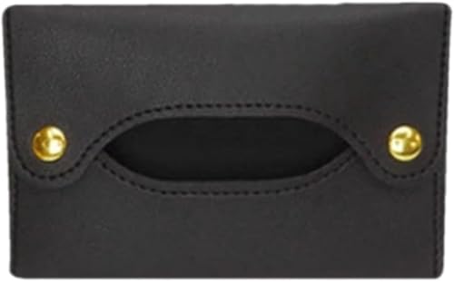 Black Pocket Tissue Holder - Tissue Holder | Travel Pouch for Tissue | Pocket Paper Towel | Tissue Bag Holder | Paper Towel Pu Leather Case | Paper Box Bag | Tissue Storage Bag Holders and Dispensers