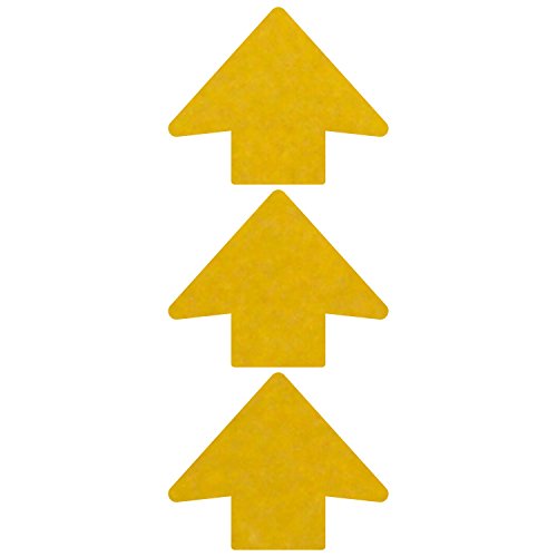 LiteMark Reflective Yellow Trail Marking Arrow Stickers, 2 Inch Arrow Decals for Exit Route, Pipe Marking, Trail Stakes, Retro-Reflective Vinyl Material - Pack of 3 Pcs - color: Yellow, size: Pack of 3 Pcs