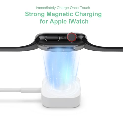 Travel 3M/10FT USB C Multi 6-in-1 Fast Charging iWatch Charger Cable,USB A/USB C Apple Watch Charger+Lightning*2+Type C Cord Combo for Smart Watch Series9 8 7 6 5 SE/iPhone15 14 13/Samsung/iPad/Huawei