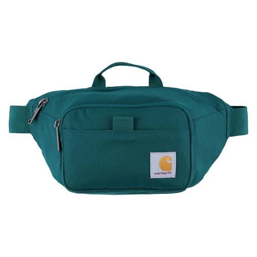 Carhartt Classic Adjustable Sling Bag, Durable, 600-Denier Water Resistant Hip Pack - color: Essential Waist Pack ( Greenstone)