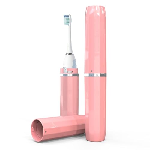 Long Ventilated Electric Toothbrush Travel Case, Portable Holder, Fits Most Standard Straight Electric Toothbrushes (Pink) - color: Pink