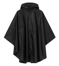 SaphiRose Lightweight Kids Rain Poncho Waterproof Jacket Zipper Up Rain Coat - color: Black, size: 9-13 Years