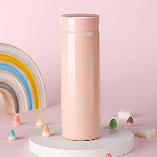 10oz Mini Water Bottle Stainless Steel Thermos Small Flask - Insulated Vacuum, Leak Proof, Keeps Drinks Hot/Cold - Ideal for Coffee, Tea, Water - Pink - color: Pink, size: 9.5 Ounces